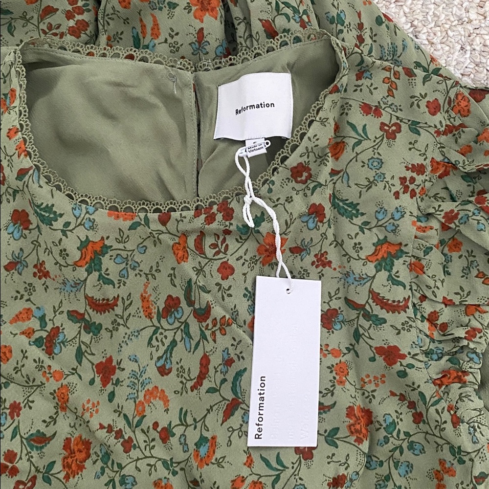 Reformation Leana Floral Georgette Midi-Dress - Picture 6 of 6